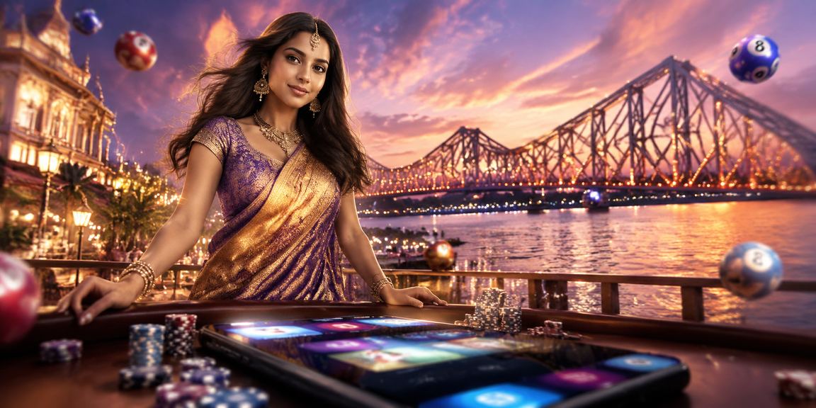 Kolkata's iconic Howrah Bridge and lottery culture with online gaming